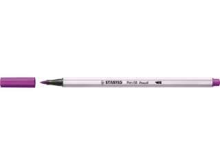 Flamaster STABILO Pen 68 brush lila [opakowanie=10szt]