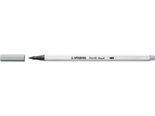Flamaster STABILO Pen 68 brush szary zimny redni [opakowanie=10szt]