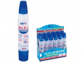 Klej w pynie dwustronny 34 ml AMOS [opakowanie=12szt] (sz) PROMKWBN PROMKWBN