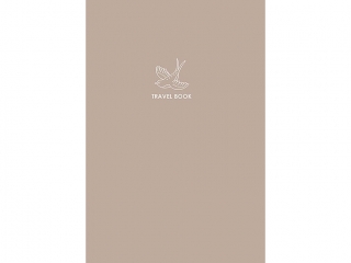 Brulion A5 linia 80k kremowy papier, "Travel book" [opakowanie=4szt]