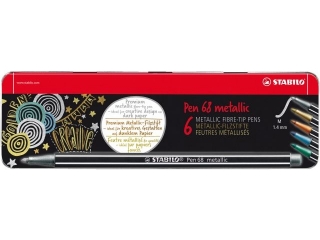 STABILO Pen 68 metallic etui metalowe 6 szt. 6806/8-32