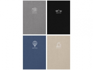 Brulion, A5 BZ 80K kremowy papier 70g, ok�adka integralna p�twarda 440g [opakowanie=4szt]