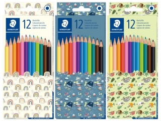 Kredki szecioktne, Pattern Mix, 12 kol, Staedtler [opakowanie=6szt]