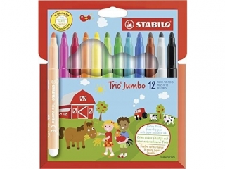 STABILO Trio Jumbo flamastry etui kartonowe 12 szt. 380/12