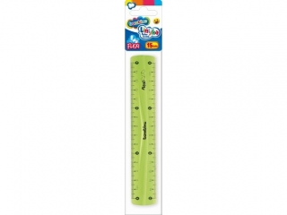 Linijka flexi 15 cm ZWIERZAKI UCZNIAKI [opakowanie=48szt]