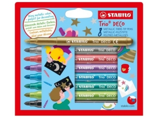 STABILO Trio Deco flamastry etui kartonowe 8 szt. 377/8