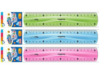 Linijka flexi 20 cm ZWIERZAKI UCZNIAKI [opakowanie=24szt]