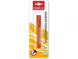 DONG-A MARKER PERMANENTNY OKRĄGŁA KOŃCÓWKA CZERWONY NA BLISTRZE