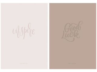 Brulion A4 kratka 80k kremowy papier, "Good luck" [opakowanie=4szt]