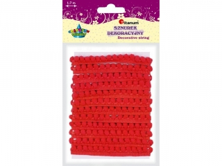 SZNUREK VELVET CZERW.1, 7 PJ467