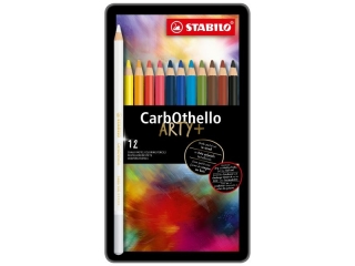 Kredka drewniana STABILO CarbOthello metalowe etui 12 szt. ARTY [opakowanie=5szt]