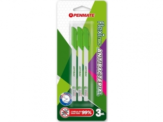 PENMATE DŁUGOPIS FLEXI TRIO JET ANTIBACTERIAL 3 SZT. NA BLISTRZE