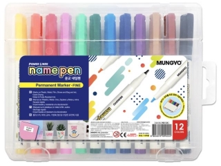 MUNGYO MARKER PERMANENTNY MINI KOMPLET 12 SZT.