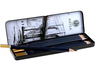 O��wki do szkicowania w metalowym pude�ku 6 sztuk  [opakowanie=24szt]