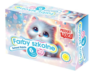 Farby szkolne Kotki 6 kol x 20 ml (0%)