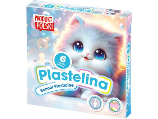 Plastelina szkolna Kotki 6 kolorw [opakowanie=10szt]