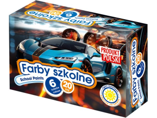 Farby szkolne Samochody 6 kol x 20 ml (0%)