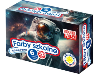 Farby szkolne Kosmos 6 kol x 20 ml [opakowanie=8szt] (CEN+4%)