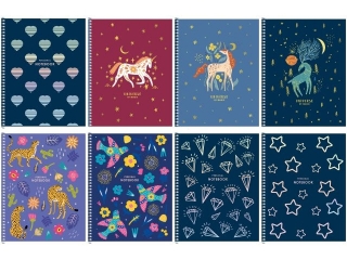 Ko�ozeszyt B6 kratka 80k, "Universe of magic" [opakowanie=3szt]