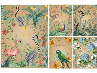 Ko�obrulion A5 kratka 96k kremowy papier, "The charm" [opakowanie=3szt]