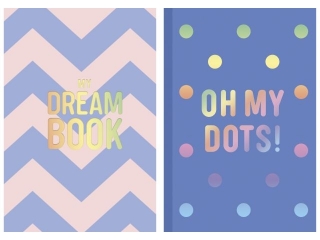 Brulion A5 kratka 80k kremowy papier, "Oh my dots" [opakowanie= 4szt]