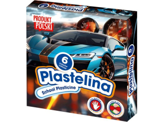 Plastelina szkolna Samochody 6 kolorw [opakowanie=10szt]