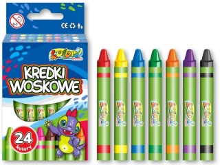 PENMATE KOLORI PREMIUM KREDKI WOSKOWE DINO 24 KOLORY