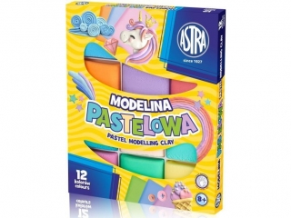 Modelina pastelowa Astra 12 kol x 20 g [opakowanie=5szt]