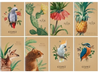 Ko�obrulion B6 kratka 80k kremowy papier, "Wild nature" [opakowanie=3szt]