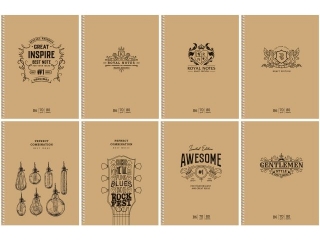 Koobrulion B6 kratka 80k kremowy papier, "Royal Notes" [opakowanie=3szt]