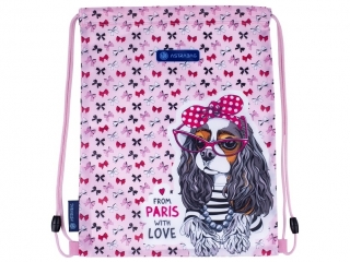 Worek na obuwie ASTRABAG AD1, SWEET DOGS WITH BOWS [opakowanie=12szt]