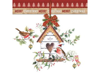 Serwetki POL-MAK GWIAZDKA Maki Lunch 33cm 20szt. Xmas Bird House SL_GW_021001  [opakowanie=12szt]