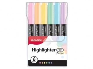 Zakreślacz okrągły 1-4 mm 601 MONAMI - 6 kolorów pastelowych - 1 szt. op. (0%)