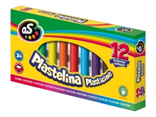 Plastelina AS 12 kolorw [opakowanie=5szt]