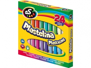 Plastelina AS 24 kolory [opakowanie=5szt]