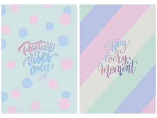 Notes Sketchxnote A5 kropkowany 48k kremowy papier "Positive vibes" [opakowanie=4szt]