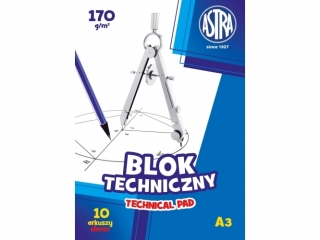 blok techniczny Astra A3 170g [opakowanie=10szt]