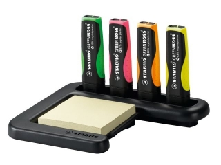 Zakre�lacz STABILO GREEN BOSS zestaw 4 szt. [opakowanie=5szt]