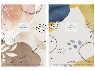 Ko�ozeszyt A4+ linia 80k papier kremowy, "Office elegance" [opakowanie=4szt]