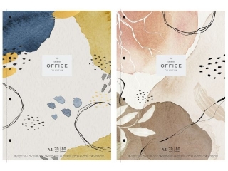 Koozeszyt A4+ kratka 80k papier kremowy, "Office elegance" [opakowanie=4szt]