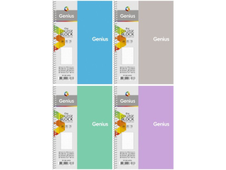 Ko�ozeszyt A4 linia 80k, "Genius 2" [opakowanie=4szt]