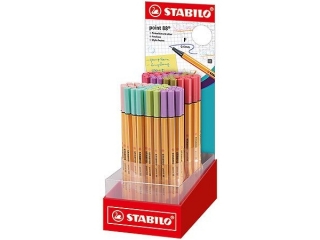Cienkopis STABILO point 88 display 80 szt. (nowe kolory 2021) - Nowości Promocja Targowa Stabilo