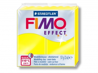 Kostka FIMO effect 57g, neon żółty, masa termoutwardzalna, Staedtler