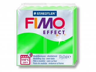 Kostka FIMO effect 57g, neon zielony, masa termoutwardzalna, Staedtler