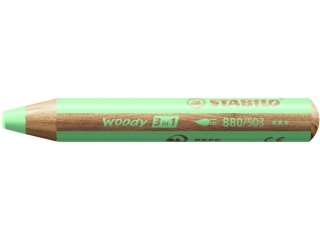 Kredka drewniana STABILO woody 3 w 1 pastelowa zielona