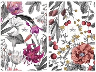 Brulion B5 kratka 80K kremowy papier, "Bloom book" [opakowanie=4szt]
