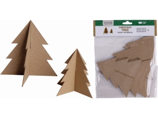 Zestaw kształtów tekturowych 3D, CHRISTMAS TREE, 2 szt, 18, 13 cm, Happy Color