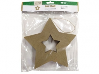 Kształt z papier mache BIG STAR, 19x2.5cm, Happy Color
