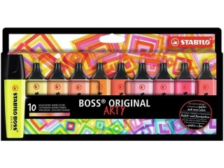 Zakrelacz STABILO BOSS ORIGINAL ARTY etui 10 szt. kolory ciepe [opakowanie=5szt]