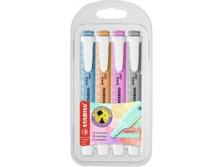 Zakreślacz STABILO swing cool pastel etui 4 szt. nowe kolory 2022